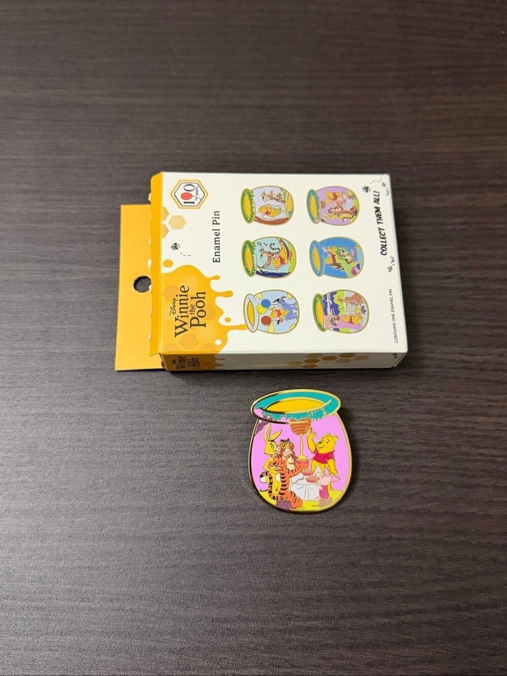 Disney Winnie the Pooh Character Honey Pot Blind Box Enamel Pin - Pooh Eating